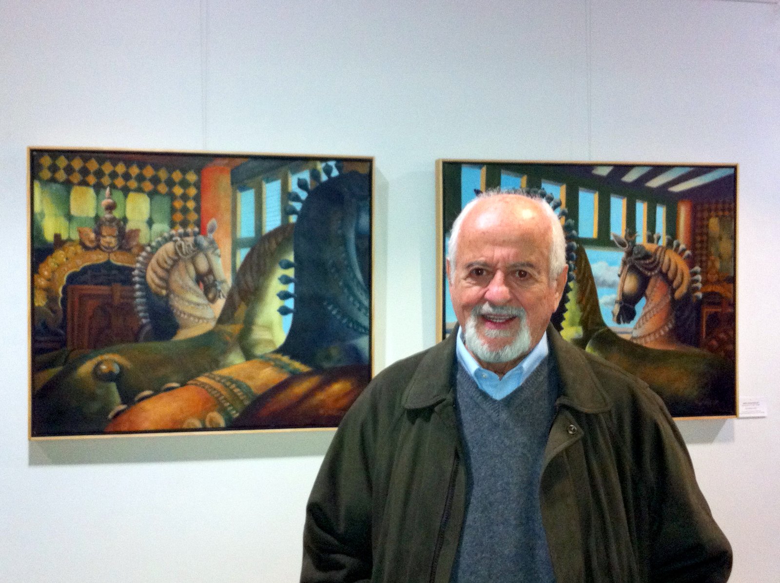 Artist Raphael G. Nadeem with Indian Ceremonials
